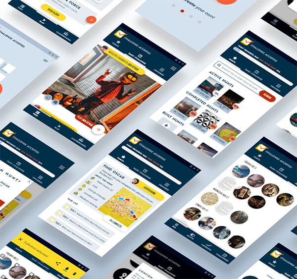 Challenge Accepted App Isometric Mock-Ups